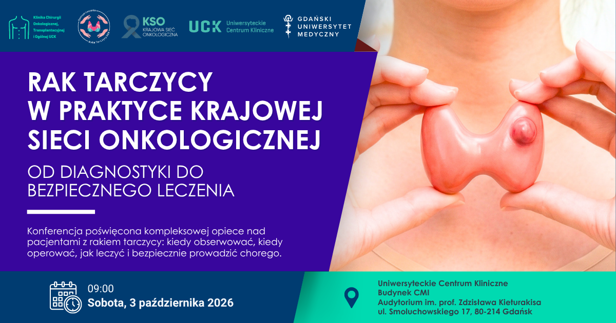 Okładka konferencji Rak tarczycy w praktyce Krajowej Sieci Onkologicznej