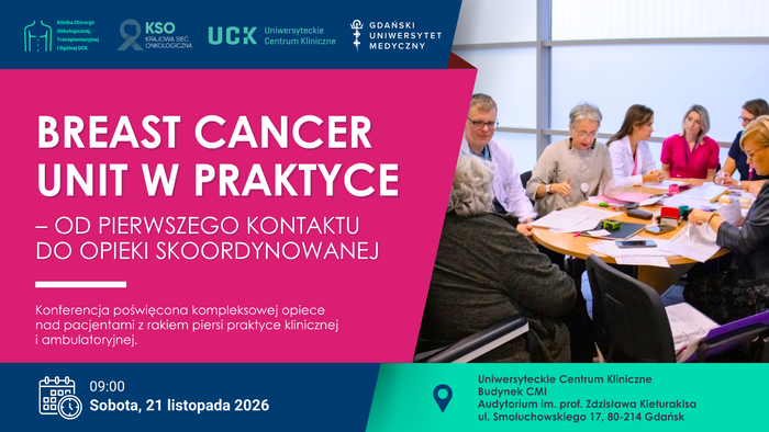 Okładka konferencji Breast Cancer Unit w praktyce